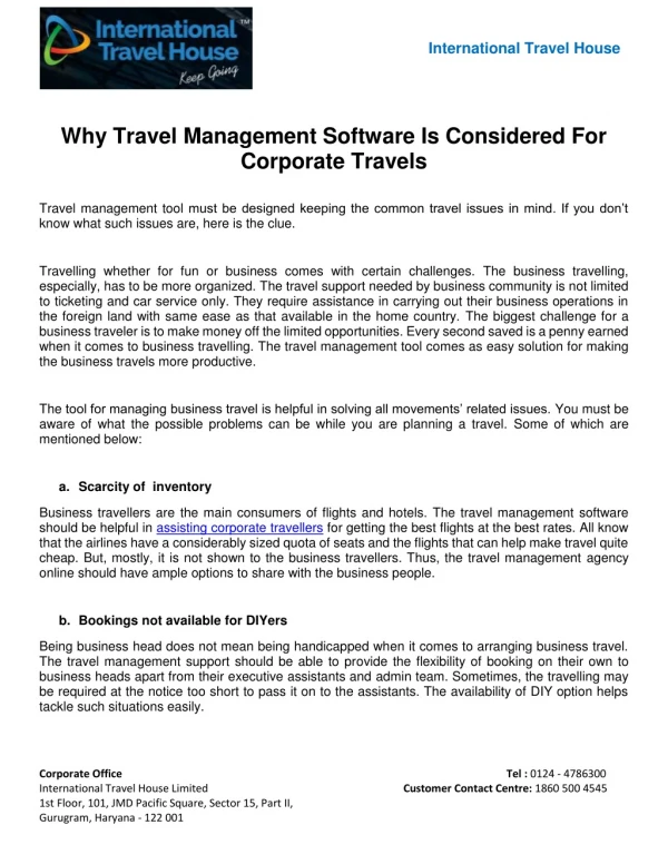 Why Travel Management Software Is Considered For Corporate Travels