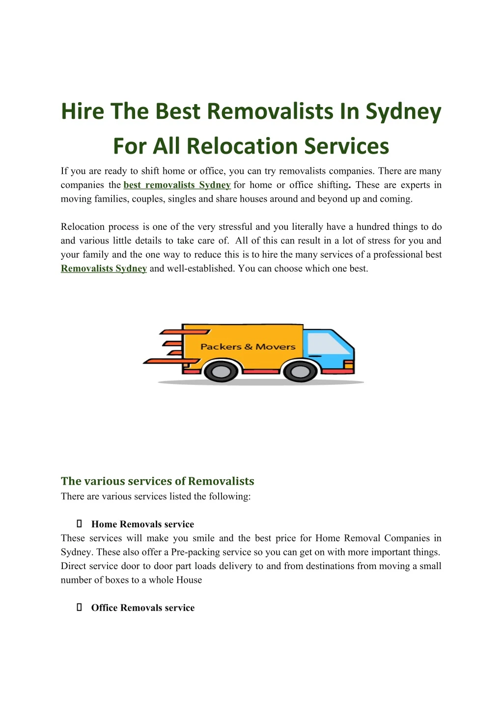 hire the best removalists in sydney