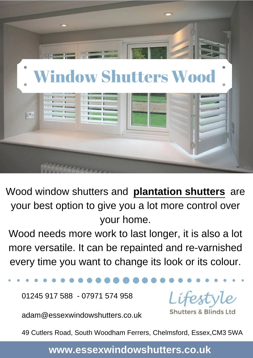 window shutters wood