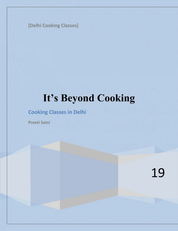 Top Cooking Classes in Delhi | Delhi Cooking Classes