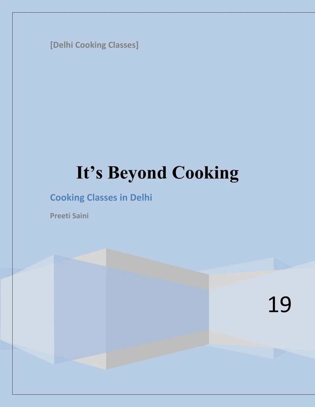 delhi cooking classes