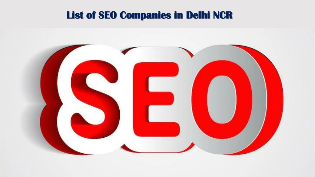 list of seo companies in delhi ncr