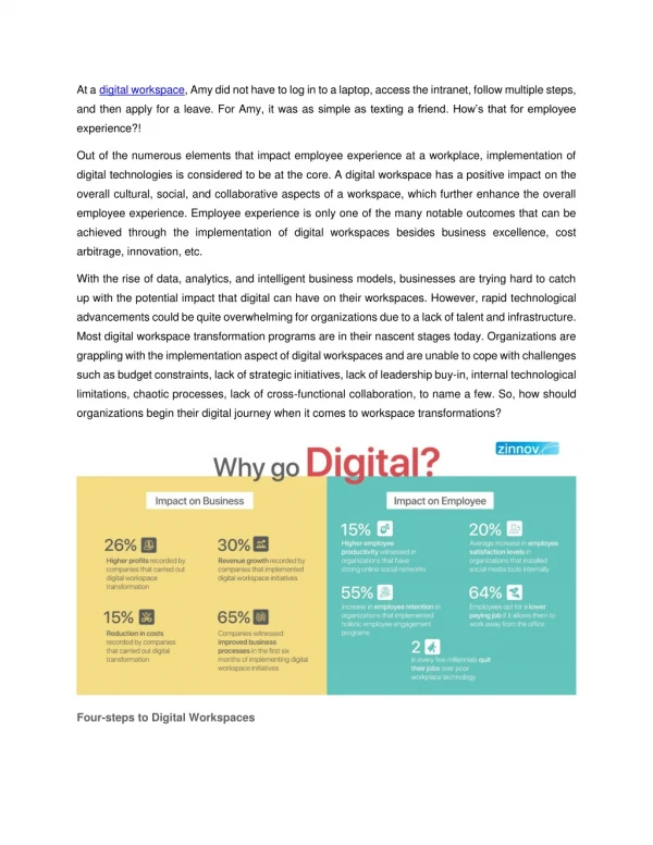 Transforming your workspace in to a digital workspace