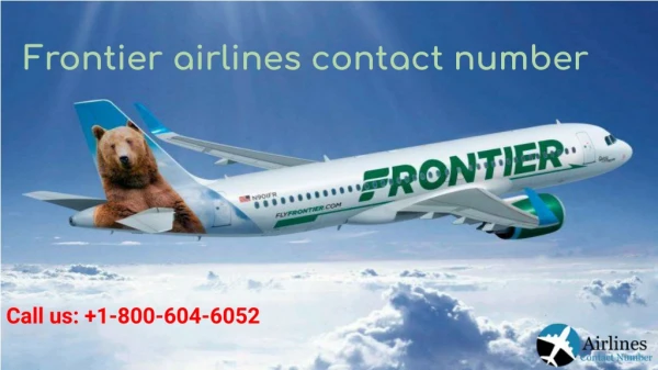 Frontier airlines contact number
