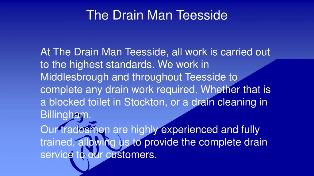 the drain man teesside