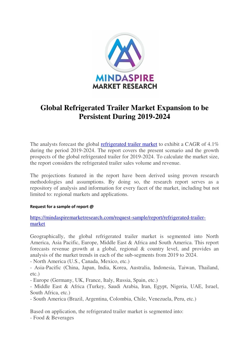 global refrigerated trailer market expansion