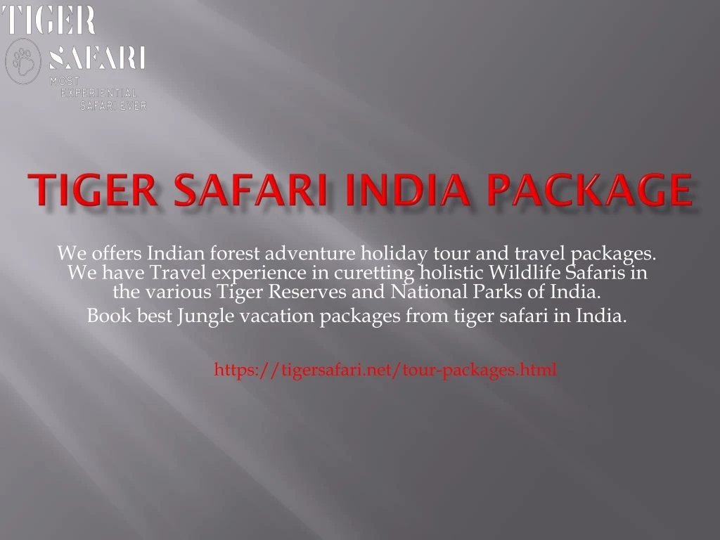 tiger safari india package