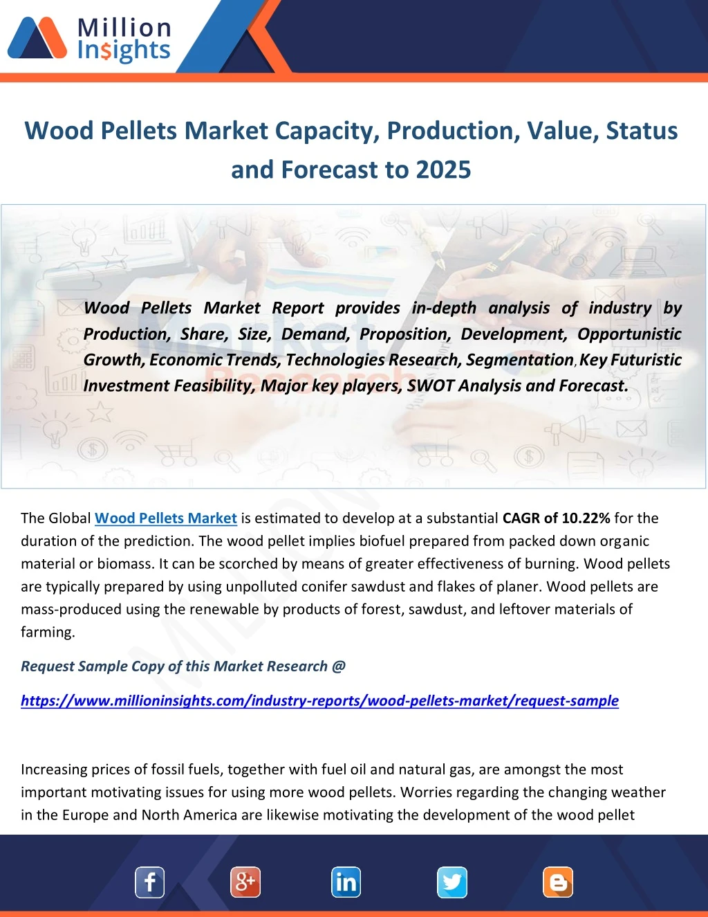 wood pellets market capacity production value