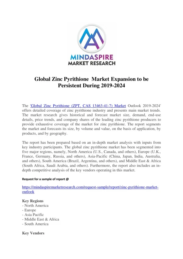 Global Zinc Pyrithione Market