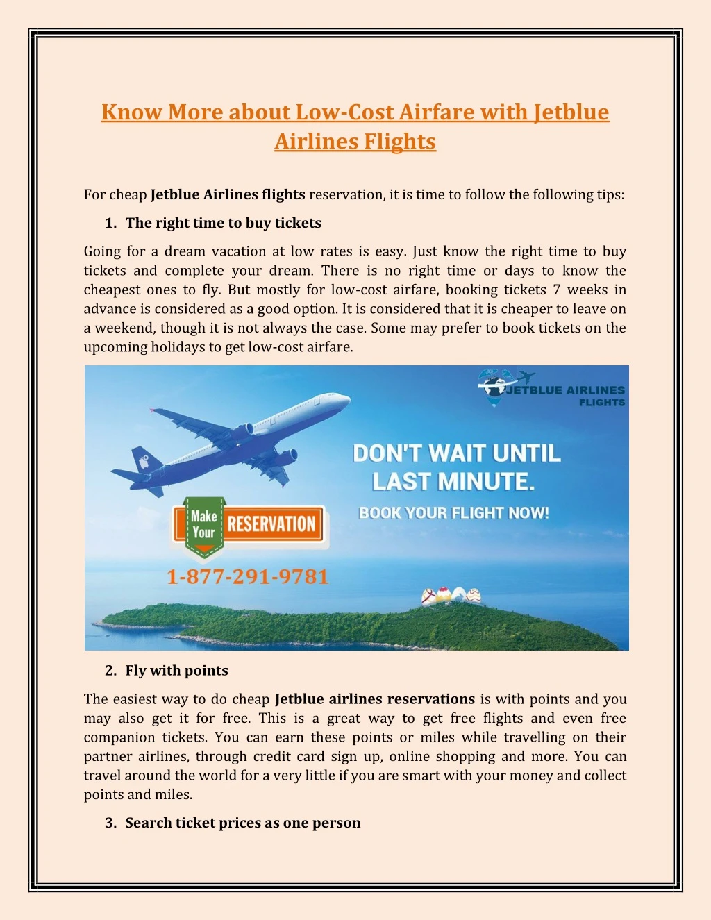 know more about low cost airfare with jetblue