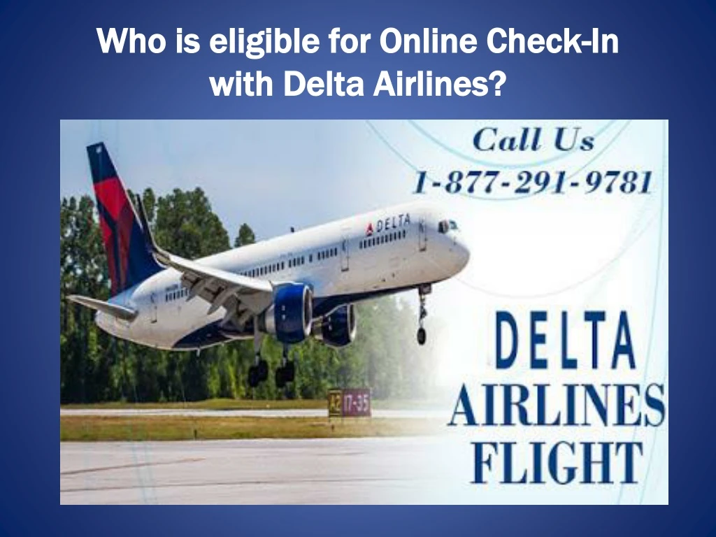 who is eligible for online check in with delta airlines