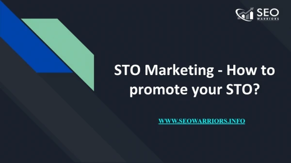 How to Promote your STO | SEO Warriors