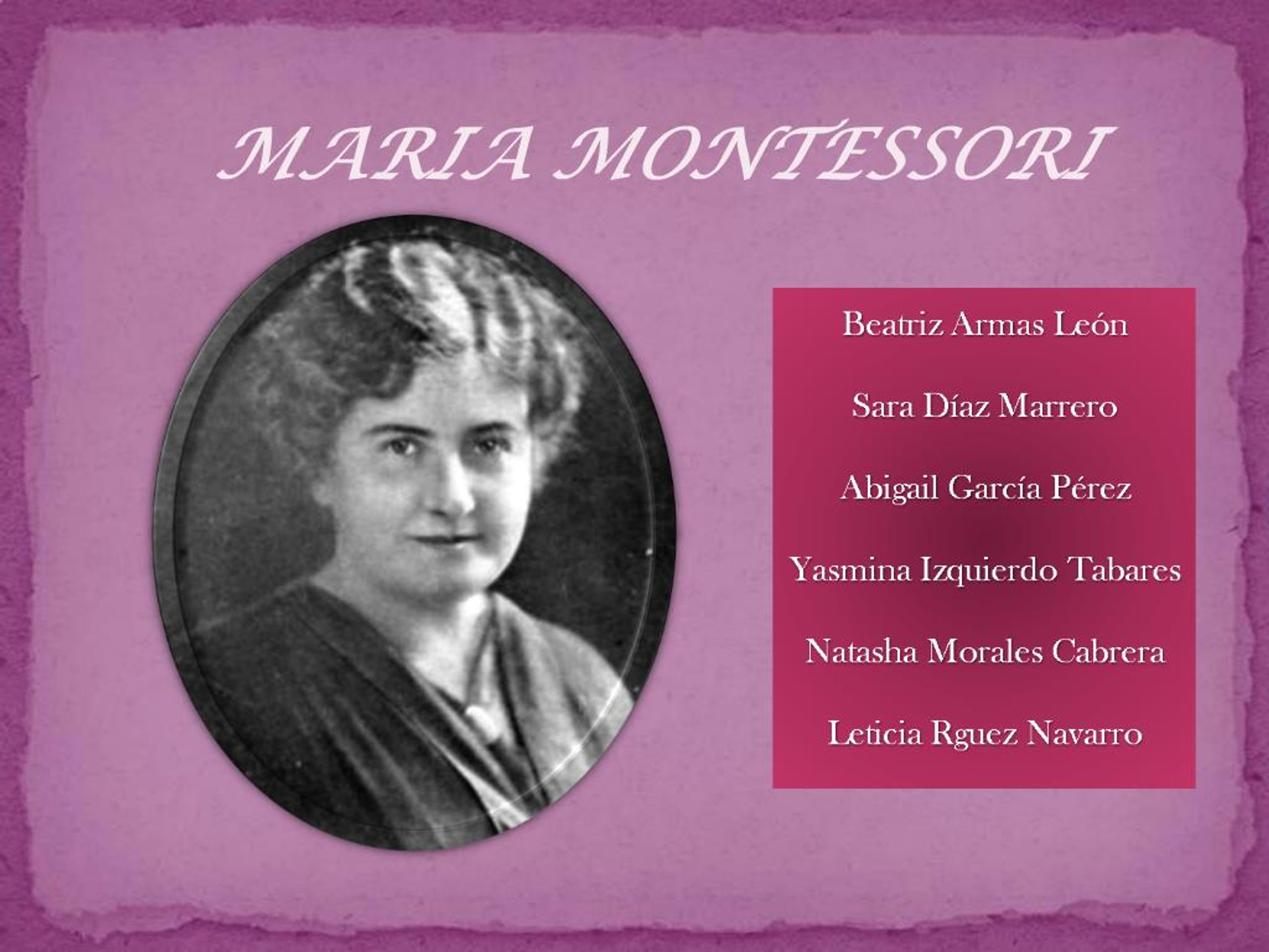 PPT - MARIA MONTESSORI PowerPoint Presentation, free download - ID:838345