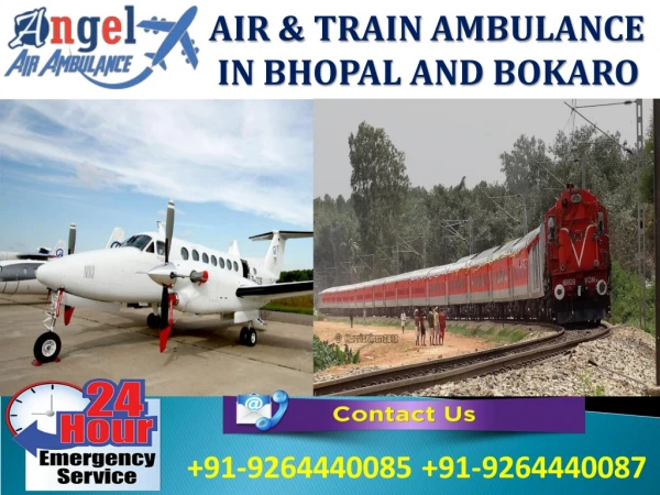 Avail Angel Air & Train Ambulance in Bhopal with Full Hi-tech Service