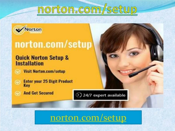 Norton Setup - Enter product Key - Activate Norton