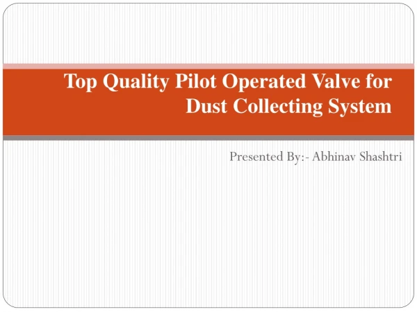 Top Quality Pilot Operated Valve for Dust Collecting System