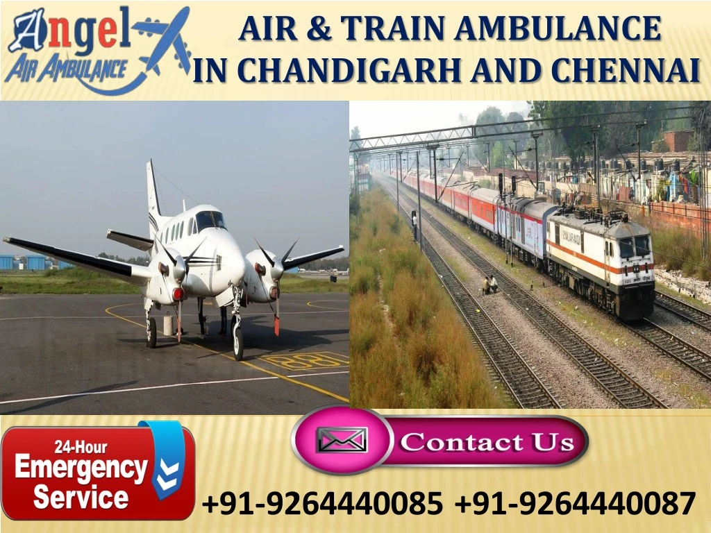 air train ambulance in chandigarh and chennai