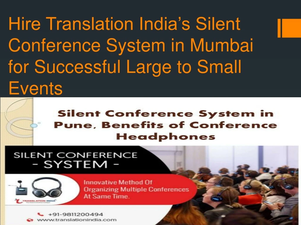 hire translation india s silent conference system in mumbai for successful large to small events
