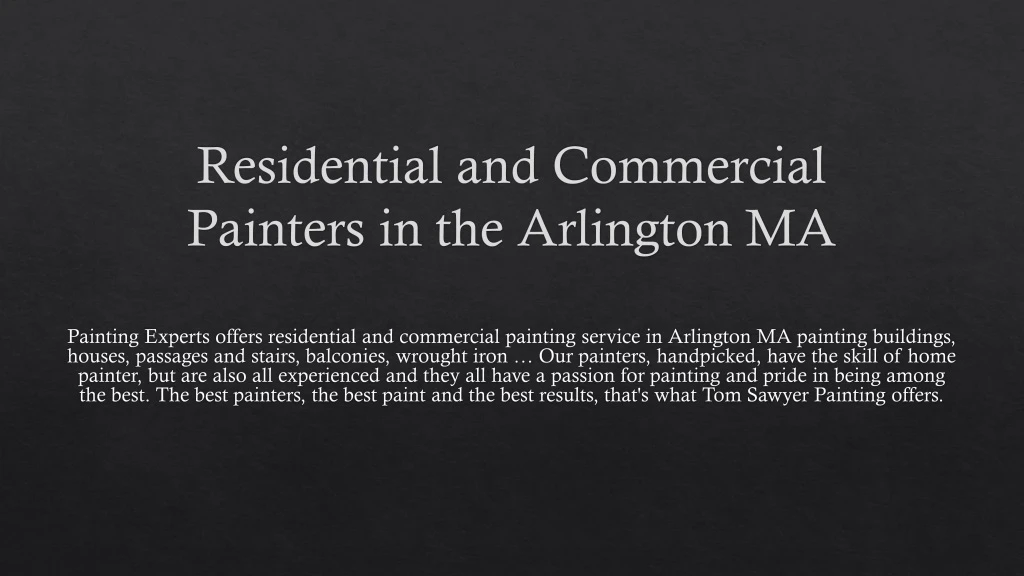 residential and commercial painters in the arlington ma