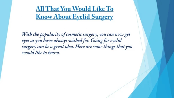 Eyelid surgery Denver