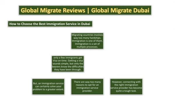 Global Migrate Reviews | Global Migrate | Global Migrate Dubai