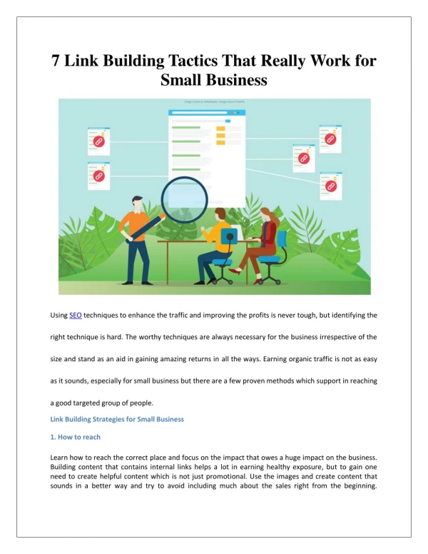 7 Link Building Tactics That Really Work for Small Business