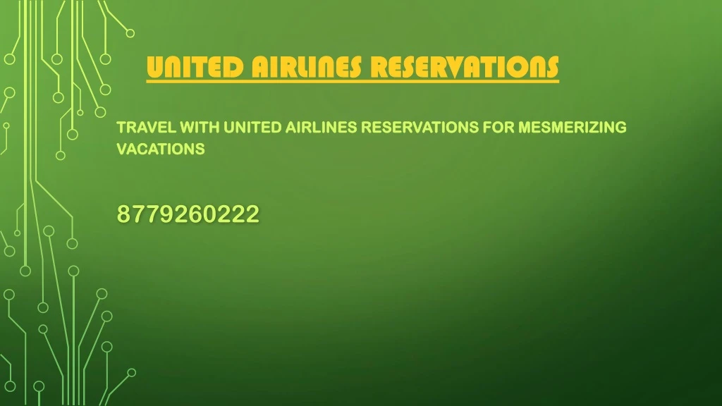 united airlines reservations
