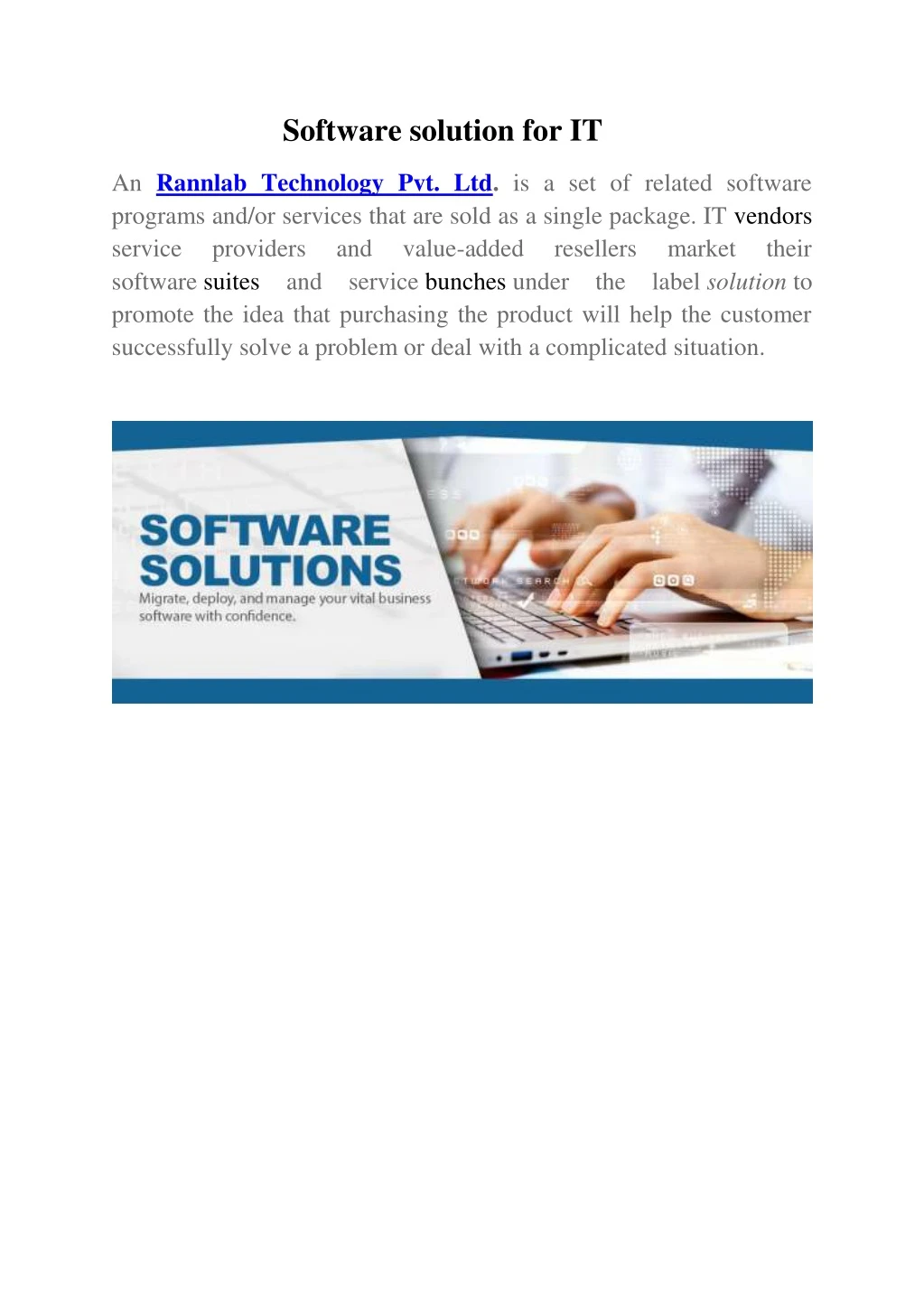 software solution for it