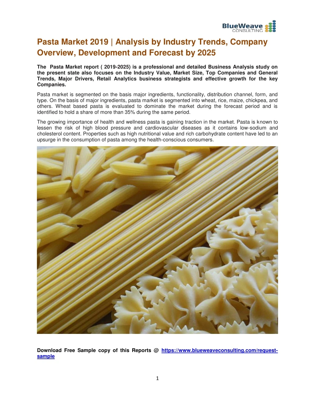 pasta market 2019 analysis by industry trends