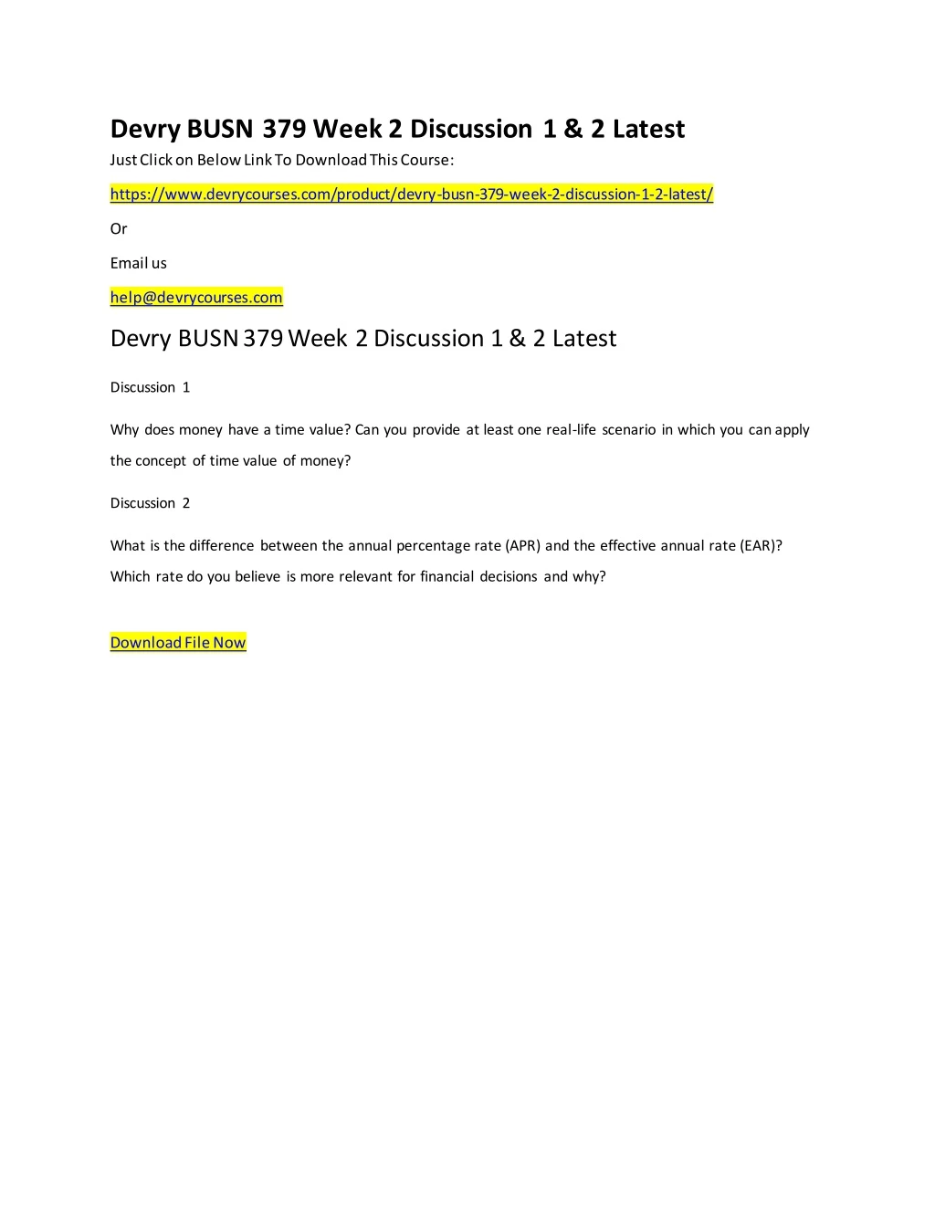 devry busn 379 week 2 discussion 1 2 latest just