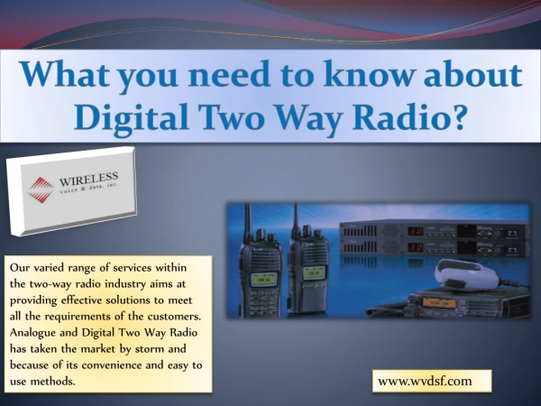 What you need to know about Digital Two Way Radio?