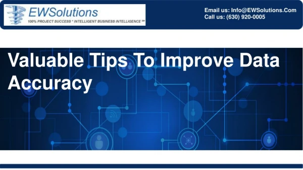Valuable tips to improve data accuracy