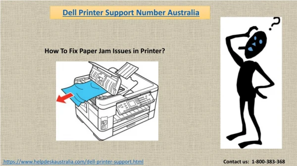 Dell Printer Support 1-800-383-368 Number Australia- Paper Jam Error