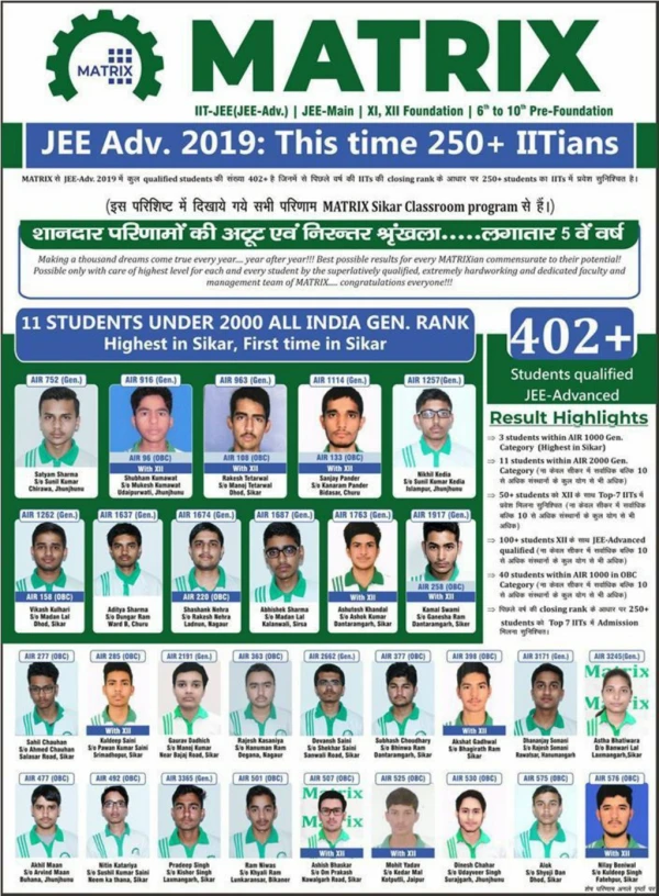 Best IIT JEE result