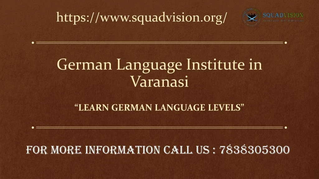 german language institute in varanasi
