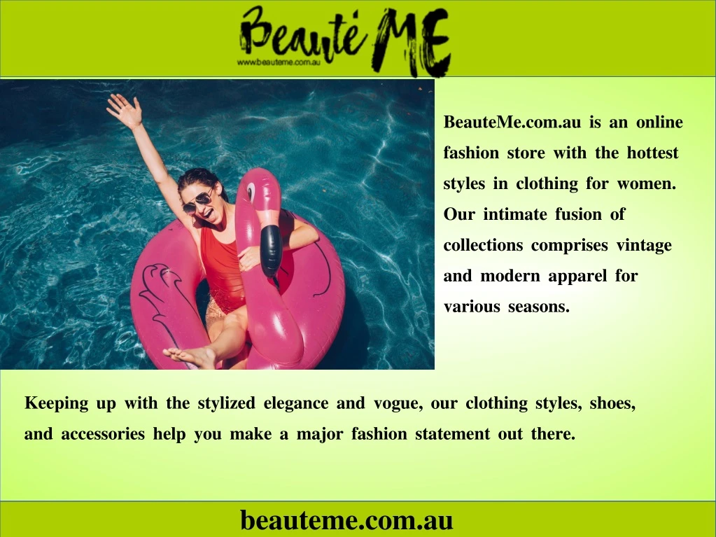 beauteme com au is an online fashion store with