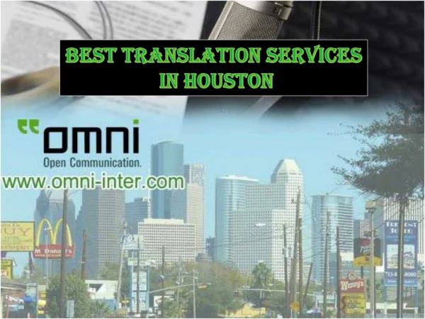 Best Translation Services in Houston | Omni-inter