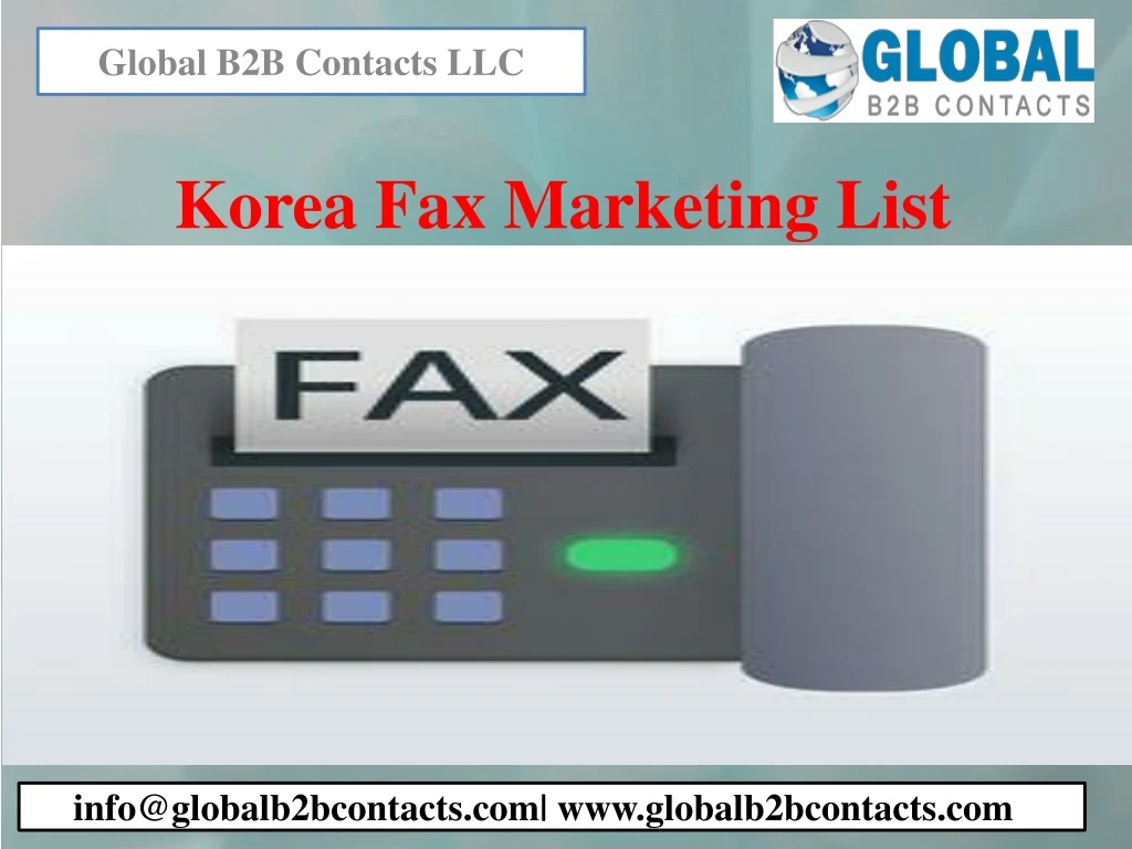 korea fax marketing list