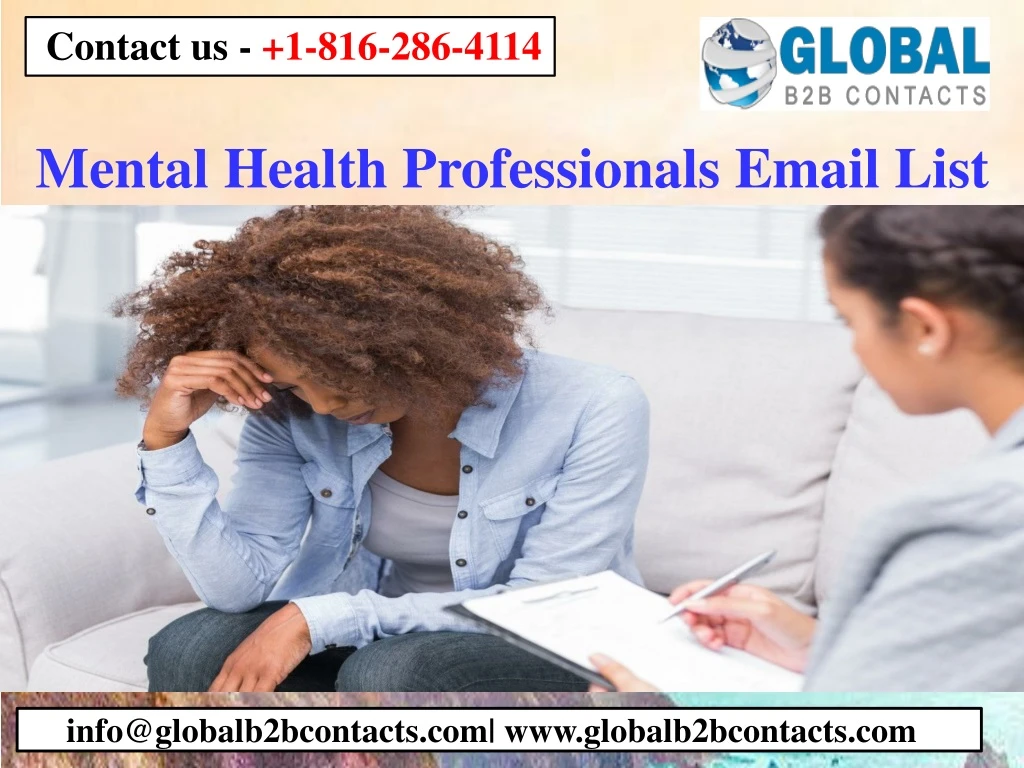 mental health professionals email list