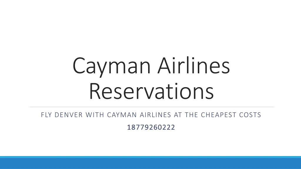 cayman airlines reservations