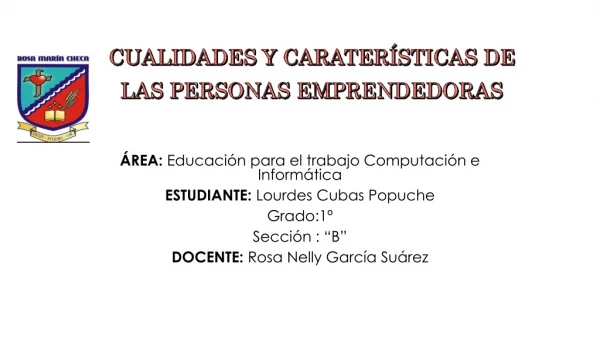 PUBLICO MI ACTIVIDAD:CARACTERÍSTICAS DE LOS EMPRENDEDORES