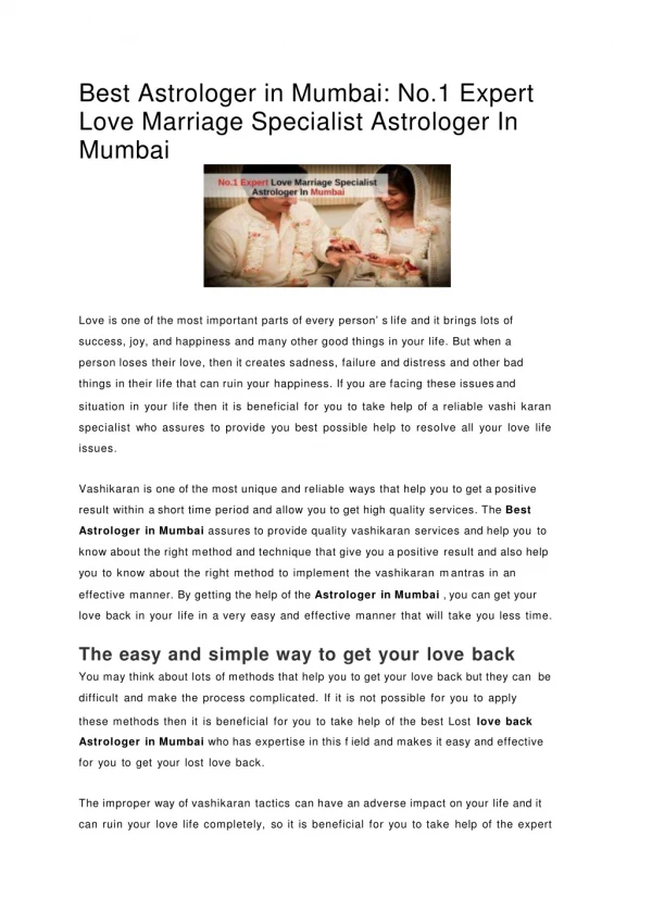 http://www.relationshipissue.in/expert-love-marriage-specialist-astrologer-mumbai/