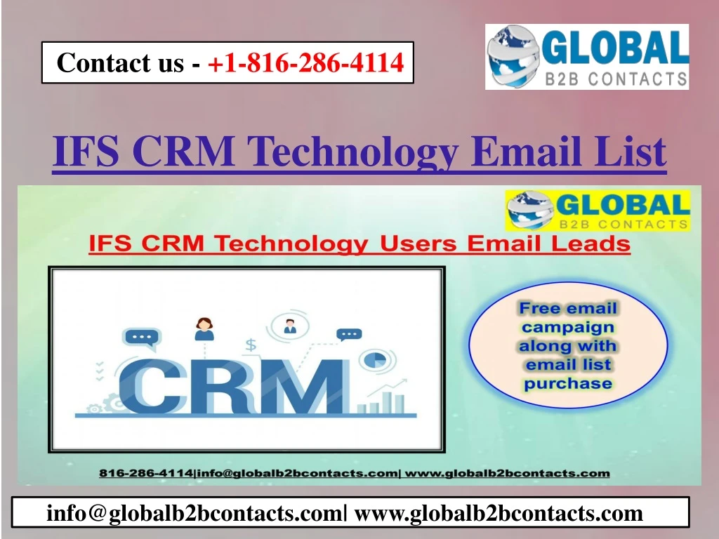 ifs crm technology email list