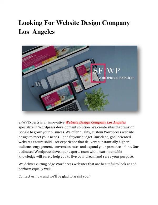 Looking For Website Design Company Los Angeles