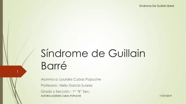 PUBLICO MI ACTIVIDAD:SÍDROME DE GUILLAIN BARRÉ