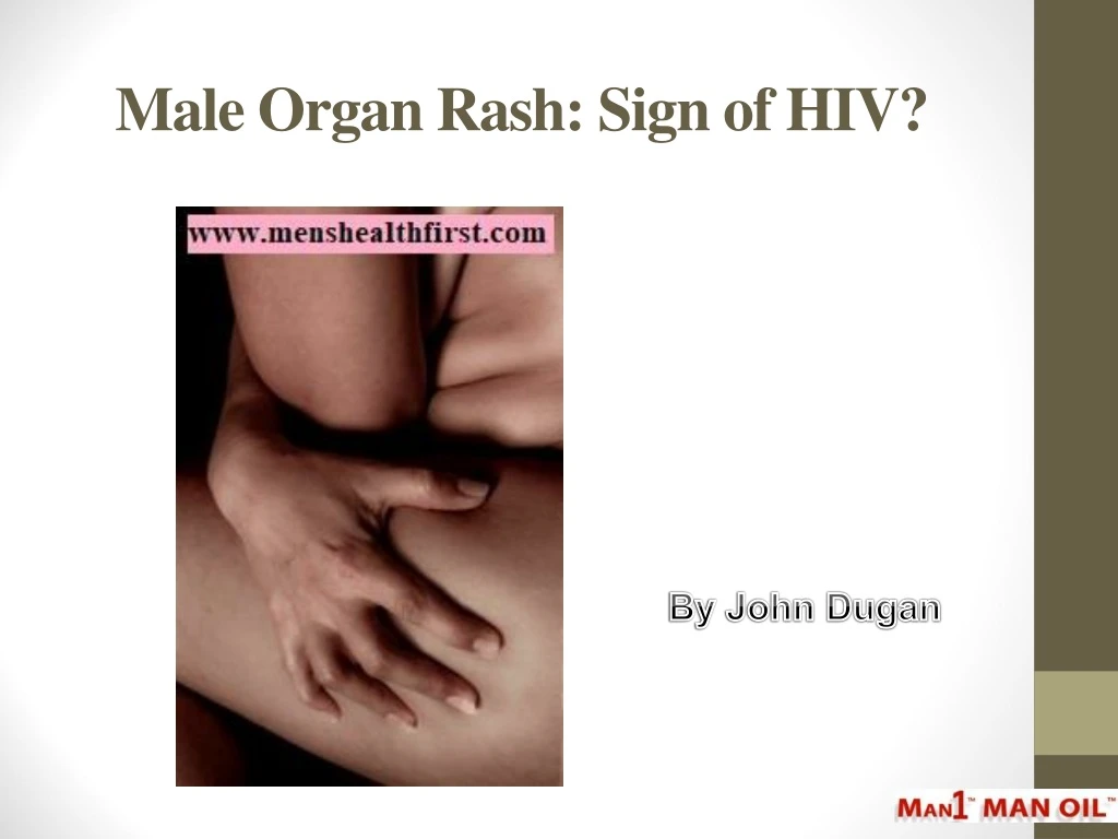 male organ rash sign of hiv