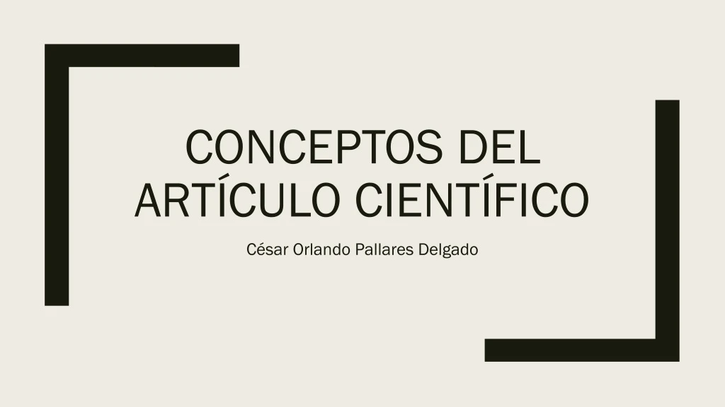 conceptos del art culo cient fico