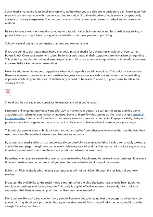 social media marketing is an excellent system
