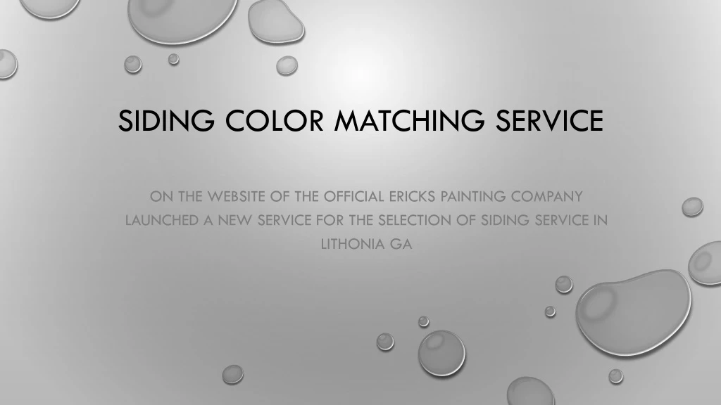 siding color matching service
