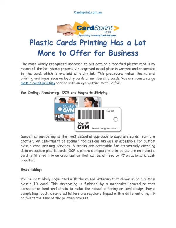 Plastic Cards Printing Has a Lot More to Offer for Business